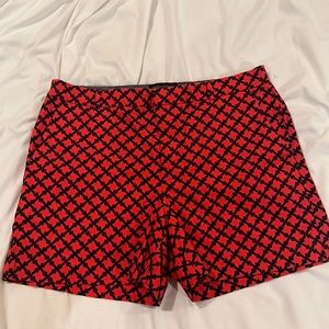BANANA REPUBLIC chino style shorts womens size 12  orange and navy. Like new.